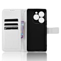 Miniatyrbillede 4 af 5: Til Itel S23+ S681l Taske Pung Pu Læder Stand Diamond Texture Telefon Cover White