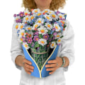 Pikkukuva 1 / 4: Ponnahduskortit, 12 tuuman Life Sized Forever -kukkakimppu 3D Popup -onnittelukortit muistikortilla ja kirjekuorella Daisy
