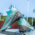 Miniatyrbillede 3 af 5: Herre fodboldsko Skridsikre fodboldstøvler Klamper Græs Fodbold Sneakers 3A1126A Blue 45