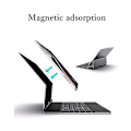 Miniatyrbild 2 av 3: 360 roterande magnetiskt tangentbord för Ipad Pro 12,9 tum 2021 2020 Tangentbordsfodral Case tangenter Inbyggd Trackpad Pro 12,9 5:e 4:e generationens Timoom Pad Ke