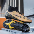Miniatyrbillede 2 af 5: Herre fodboldsko Skridsikre fodboldstøvler Klamper Græs Fodbold Sneakers 3A1126A Gold 34