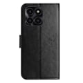 Miniatyrbillede 5 af 5: For Honor X6a 4g Owl Tree Imprinted Pu Læder Stand Wallet Case Fuld beskyttelse Telefon Cover Black
