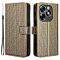 Miniatyrbillede 1 af 5: Til Itel S23+ S681l Taske Pung Pu Læder Stand Diamond Texture Telefon Cover Brown