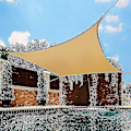 Miniatyrbild 1 av 3: 2 X 4 meter vattentät solskyddssegel utomhusmarkiser för trädgårdssegel Pool Partio solskydd Coffee