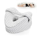 Miniatyrbild 1 av 5: Hjärtformad ortopedisk sovkudde för ben Kilkudde med knästöd Ischiaskuddar Kroppskudde White with strap