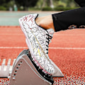 Miniatyrbillede 5 af 5: Herre atletiksko Spikes Track Race Jumping Sneakers Professionelle Running Nail Spikes Sko Hj259 White 44