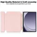 Miniatyrbild 4 av 5: För Samsung Galaxy Tab A9+ 360 Rotation Transparent Smart case med tangentbord Pink