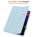 Miniatyrbillede 2 af 5: Smart læder tablettaske til Samsung Galaxy Tab S9 Fe Light Blue