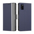 Miniatyrbillede 1 af 4: Til Samsung Galaxy A41 Twill Texture Side Button Lædertelefontaske Blue