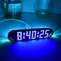 Miniatyrbild 1 av 3: Hög noggrannhet Multifunktion Led Dot Matrix Animation Effects Clock Diy Kit Nytt Blue