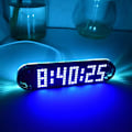 Miniatyrbillede 1 af 3: Høj nøjagtighed Multifunktion Led Dot Matrix Animation Effects Clock Diy Kit Nyt Blue