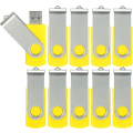 Miniatyrbild 1 av 5: 10-pack USB minnen USB 2.0 tumenhet Bulk-pack Snurrbar Memory Stick Vik lagring Jump Drive Zip Drive 10 Pack Yellow 32GB
