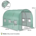 Miniatyrbillede 2 af 2: Outsunny 3 X 2 X 2 m erstatningsdæksel til drivhus kun til Tunnel Greenhouse_Newway-gaver