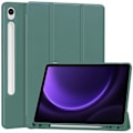 Miniatyrbillede 1 af 5: Smart læder tablettaske til Samsung Galaxy Tab S9 Fe Dark Green