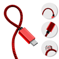 Miniatyrbild 3 av 5: 1,8 m USB Typ-c power adapter 15v 3a Pd snabbladdningskabel för Microsoft- Surface Pro 3 4 5 6 7 Red