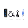 Pikkukuva 5 / 5: 2kpl Mini Walkie Talkie 400-470mhz 2-suuntainen radio 3w ​​lähetin-vastaanotin kuuloke kuulokemikrofoni kuulokkeet USB virralla Black