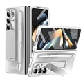 Miniatyrbillede 1 af 5: Galaxy Z Fold 5-etui med S Pen og S Pen-åbning, indbygget skærmbeskytter og stativ til Samsung Galaxy Z Fold 5-etui silver