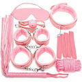 Pikkukuva 1 / 5: 7kpl/ set Nahkainen Bodaged Kit Adlt Explay Hndcffs/whps/ball Gg/rope/collr Bdm Pink