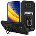 Pikkukuva 1 / 5: Xiaomi Poco X3 Pro / X3 Nfc Ring Kickstand Card Wallet Tpu phone case Black