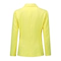 Miniatyrbillede 3 af 5: Yynuda 2-delt Slim Fit ensfarvet forretningsdragt til kvinder (blazer+bukser) Yellow M