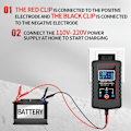 Miniatyrbild 4 av 5: Helautomatisk smart bilbatteriladdare, batteriunderhållare underhållsladdare och batteridesulfatator