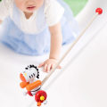 Miniatyrbillede 4 af 5: Træ Push Along Walking Legetøj, Småbørn Push Toy, Træ Børn Walking, Walking Småbørns Legetøj til indendørs kravle zebra Multi