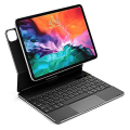 Miniatyrbillede 1 af 3: 360 roterende magnetisk tastatur til Ipad Pro 12,9 tommer 2021 2020 Tastaturetui Baggrundsbelyste taster Indbygget Trackpad Pro 12,9 5. 4. generation Timoom Pad Ke