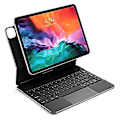Pikkukuva 1 / 3: 360 pyörivä magneettinen näppäimistö Ipad Pro 12,9 tuumaa 2021 2020 näppäimistökotelo case Näppäimet Sisäänrakennettu Trackpad Pro 12.9 5. 4. sukupolvi Timoom Pad Ke