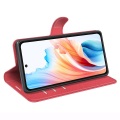 Pikkukuva 3 / 5: Oppo A79 5G Case Magneettiselle Litchi Texture -matkapuhelimen cover lompakolla ja jalustalla Red Style D Oppo A79 5G