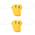 Pikkukuva 2 / 2: 2kpl Simulaatio Ankan nenärekvisiitta Ankan nenäkoristeet Eläinten nenäkoristeet Yellow 6.50X6.00X4.00CM