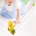 Miniatyrbillede 3 af 5: Træ Push Along Walking Legetøj, Småbørn Push Toy, Træ Børn Walking, Walking Småbørns Legetøj til indendørs kravle tiger Multi