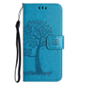 Pikkukuva 4 / 5: For Honor X6a 4g Owl Tree painettu Pu-nahkainen case Täysin suojattu puhelimen cover Blue
