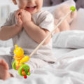 Miniatyrbillede 4 af 5: Træ Push Along Walking Legetøj, Småbørn Push Toy, Træ Børn Walking, Walking Småbørns Legetøj til indendørs kravle tiger Multi
