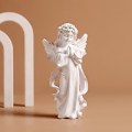 Pikkukuva 3 / 5: Rukoileva enkeli patsas Ornamentti uskonnollinen taidehartsi Söpö henkinen mukavuus sisustus kodin sisustus M