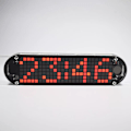 Miniatyrbillede 1 af 3: Høj nøjagtighed Multifunktion Led Dot Matrix Animation Effects Clock Diy Kit Nyt Red