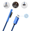 Miniatyrbild 4 av 5: 1,8 m USB Typ-c power adapter 15v 3a Pd snabbladdningskabel för Microsoft- Surface Pro 3 4 5 6 7 Blue