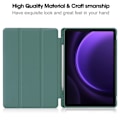 Miniatyrbillede 3 af 5: Smart læder tablettaske til Samsung Galaxy Tab S9 Fe Dark Green