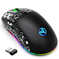 Pikkukuva 5 / 5: 2,4 GHz:n langaton Bluetooth -hiiri Pelihiiri 3-tilan Rgb-taustavalo Langaton Optinen USB pelihiiri 3600dpi ladattava mykistyshiiri Black
