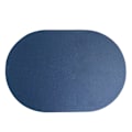 Miniatyrbild 1 av 5: Tyuhe bordsmatta Halkfri avtorkningsbar konstläder oval isoleringsdyna för matsal Blue