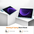 Miniatyrbillede 5 af 5: Smart læder tablettaske til Samsung Galaxy Tab S9 Fe Light Blue