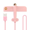 Pikkukuva 1 / 5: USB 2.0 Hub 4 Port Multiple Expander 2.0 latausportilla, pistokkeella ja pelaamiseen Pink