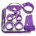 Pikkukuva 1 / 5: 7kpl/ set Nahkainen Bodaged Kit Adlt Explay Hndcffs/whps/ball Gg/rope/collr Bdm Purple