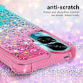 Pikkukuva 4 / 5: Gradient iskunkestävä cover Honor 90 Lite 5g, TPU Moving Glitter phone case Pink Sky Blue