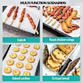 Miniatyrbillede 4 af 5: Teflonmåtter, 3 Pack Non Stick Ptfe Teflonplader Grillmåtter Bagning Madlavningsplader Grillplader Ovnforinger Varmepresse Overførselsark Varmebestandig Brown