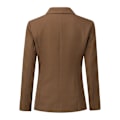 Miniatyrbillede 3 af 5: Yynuda 2-delt Slim Fit ensfarvet forretningsdragt til kvinder (blazer+bukser) Brown M