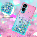 Pikkukuva 5 / 5: Gradient iskunkestävä cover Honor 90 Lite 5g, TPU Moving Glitter phone case Pink Sky Blue