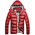Miniatyrbild 1 av 2: Men Puffer Bubble Coat Vintervärmare vadderad vadderad jacka ytterkläder Purplish Red L
