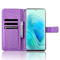 Miniatyrbillede 2 af 5: Til Itel S23+ S681l Taske Pung Pu Læder Stand Diamond Texture Telefon Cover Purple