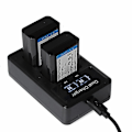 Miniatyrbild 3 av 5: 2 batteri + led-laddare Kompatibel Canon Eos 60d Eos 70d 80d Eos 90d Digital Slr-kamera