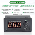 Miniatyrbillede 3 af 5: Pwm motorhastighedsregulator Justerbar hastighedsregulator DC 5v-30v 12a 360w motorregulator med Dual M